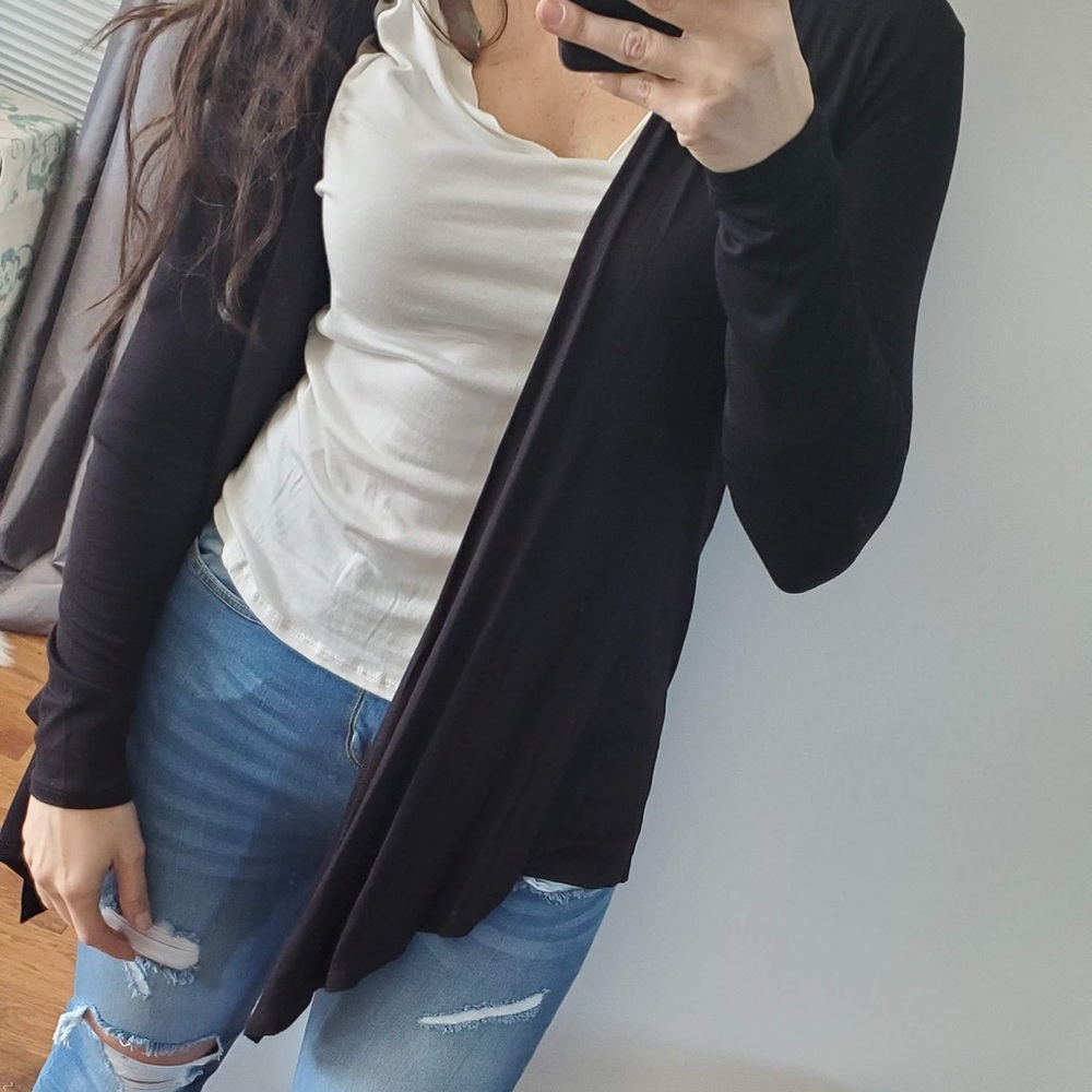 LAST M❗️Black lightweight cardigan wrap - Picture 6 of 8